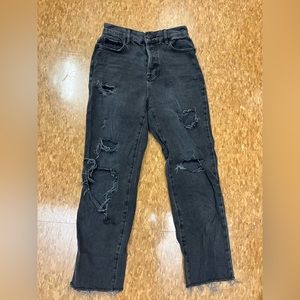 black ripped pacsun jeans